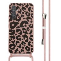 imoshion Siliconen design hoesje met koord Samsung Galaxy A54 (5G) - Animal Pink