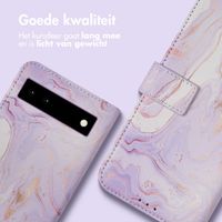 imoshion Design Bookcase Google Pixel 6a - Purple Marble