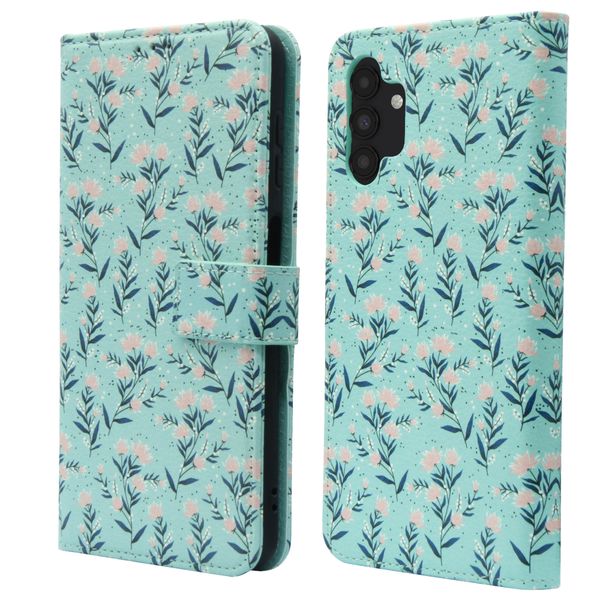 imoshion Design Bookcase Samsung Galaxy A13 (5G) - Blue Flowers