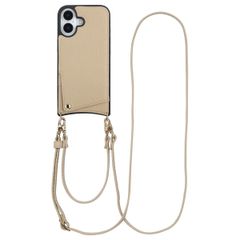 Selencia Nova Phone Case with Cord and Card Holder Apple iPhone 17 - Beige