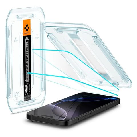 Spigen GLAStR EZ Fit Screenprotector 2 Pack + Applicator Apple iPhone 17 / 17 Pro / 16 Pro