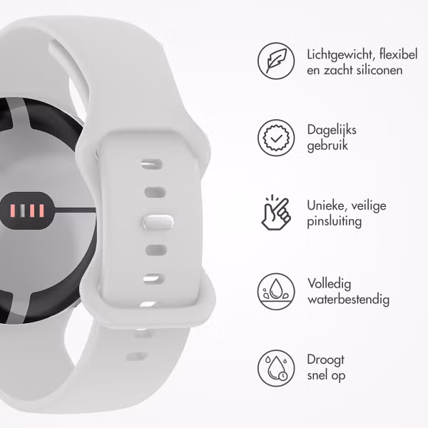 imoshion Siliconen⁺ bandje Google Pixel Watch 3 / 4 (45 mm) - Maat L - Wit
