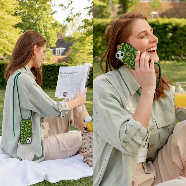 imoshion Siliconen design hoesje met koord Samsung Galaxy S23 - Avocado Green
