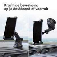Accezz Tablet houder auto - Dashboard of voorruit - Verstelbaar - Universeel - Zwart