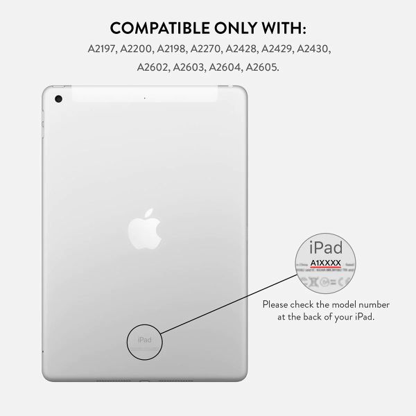 Burga Tablet Case Apple iPad 9 (2021) 10.2 inch / iPad 8 (2020) 10.2 inch / iPad 7 (2019) 10.2 inch - Old Money