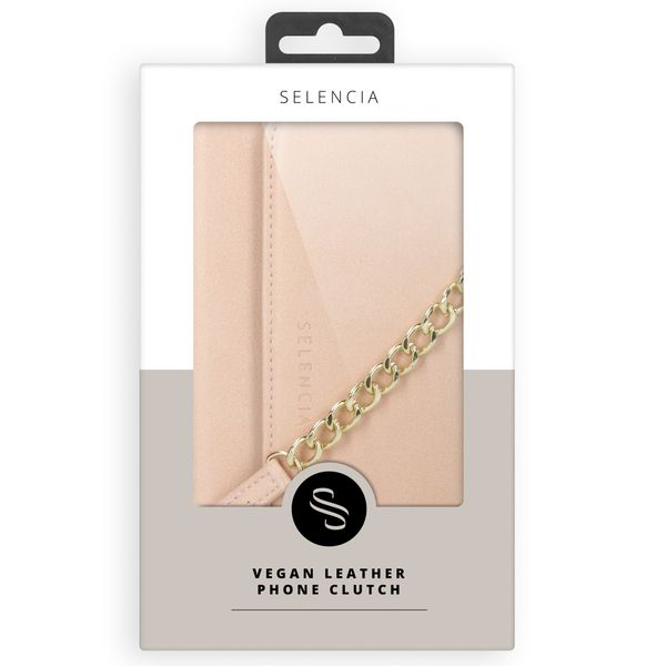 Selencia Eny Uitneembare Vegan Lederen Clutch Samsung Galaxy S21 Plus - Roze