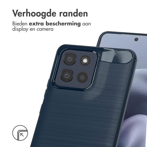 imoshion Brushed Backcover Motorola Moto G86 Power - Donkerblauw