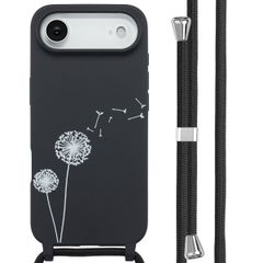 imoshion Siliconen design hoesje met koord Apple iPhone Air - Dandelion Black
