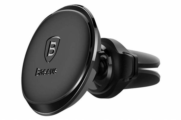 Baseus Air Vent Magnetic Car Mount Cable Clip - Telefoonhouder auto - Ventilatierooster - Magnetisch - Zwart