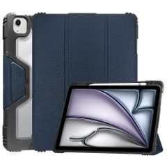 Accezz Rugged Trifold Bookcase Apple iPad Air 11 inch (2025) M3 / (2024) M2 / Air 5 (2022) / Air 4 (2020) - Donkerblauw