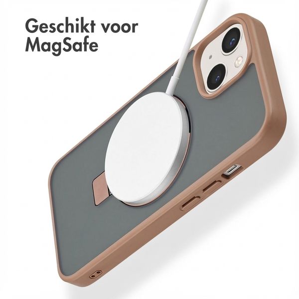 Accezz Ring Stand Backcover met MagSafe Apple iPhone 13 - Bruin
