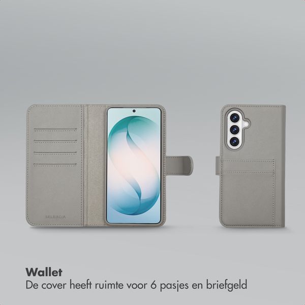 Selencia Olyn Uitneembare Bookcase met MagSafe Samsung Galaxy S26 Plus - Grijs