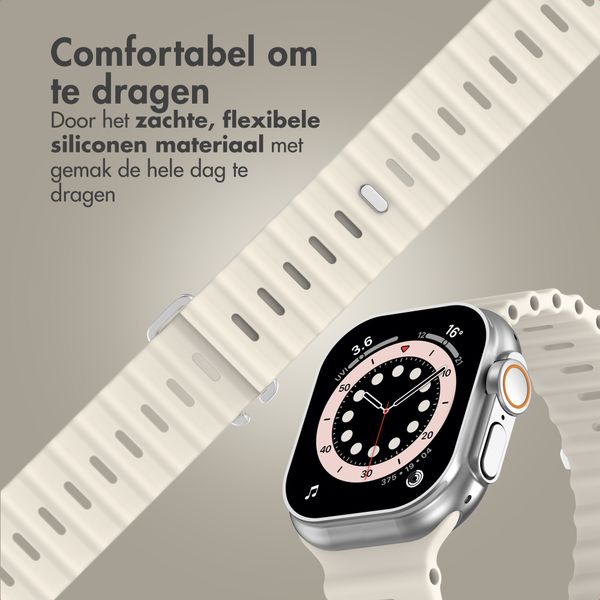 Accezz Ocean bandje Apple Watch Series 1 - 9 / SE (38/40/41 mm) | Series 10 / 11 (42 mm) - Sterrenlicht