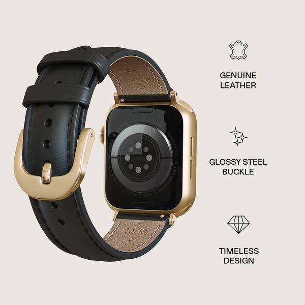 Burga Genuine Leather Band Apple Watch | 38/40/41/42 mm - Don't Text / Gold