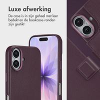 Accezz Leather Bookcase 2-in-1 met MagSafe Apple iPhone 17 - Heath Purple