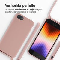imoshion Siliconen hoesje met koord Apple iPhone SE (2022 / 2020) / 8 / 7 - Sand Pink