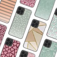 imoshion Design hoesje Apple iPhone 12 (Pro) - Smoke Green Flowers