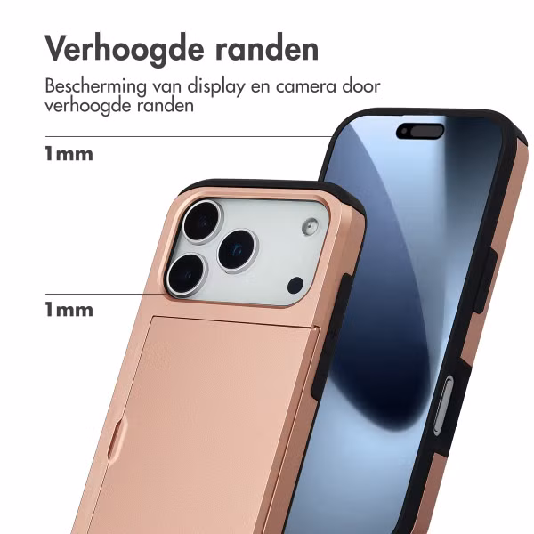 imoshion Backcover met pasjeshouder Apple iPhone 17 Pro - Rosé Goud