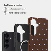 Selencia Vivid Back Cover with MagSafe Samsung Galaxy S26 - Happy Dots Chocolate