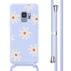 imoshion Siliconen design hoesje met koord Samsung Galaxy S9 - Lila Flower Distance