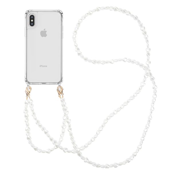 imoshion Backcover met koord + armband Apple iPhone X / Xs - Parels Hartjes