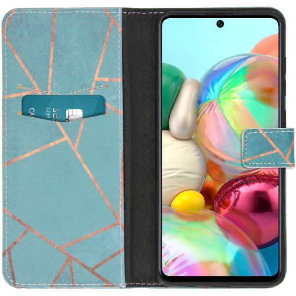 imoshion Design Softcase Bookcase Samsung Galaxy A71 - Blue Graphic