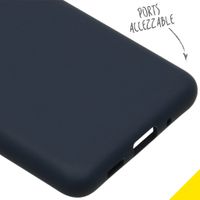 Accezz Liquid Silicone Backcover Samsung Galaxy S20 Ultra - Donkerblauw