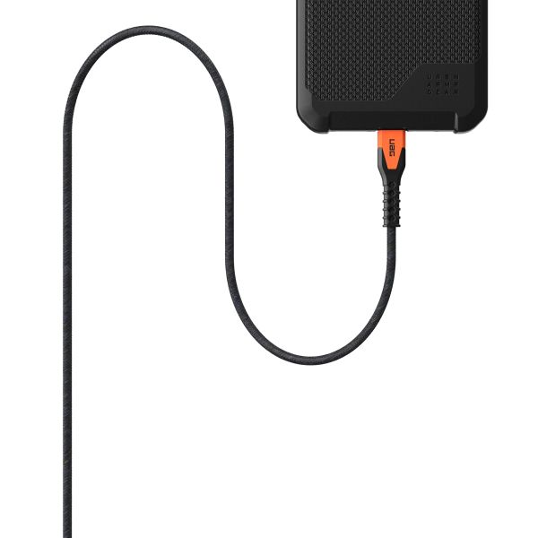 UAG Kevlar® Core USB-C naar USB-C oplaadkabel - 1,5 meter - Zwart / Oranje