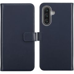 Selencia Echt Leren Bookcase Samsung Galaxy A17 - Blauw