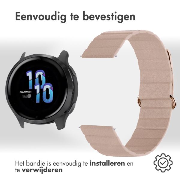 imoshion Magnetisch lederen bandje  - Universeel 22 mm aansluiting - Beige