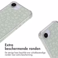 imoshion Design hoesje met koord Apple iPhone 16e - Smoke Green Flowers
