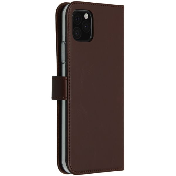Selencia Echt Leren Bookcase iPhone 11 Pro Max - Bruin