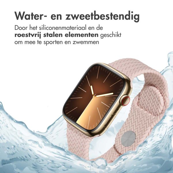 imoshion Siliconen geweven bandje Apple Watch Series 1 t/m 9 / SE (38/40/41 mm) | Series 10 (42 mm) - Roze