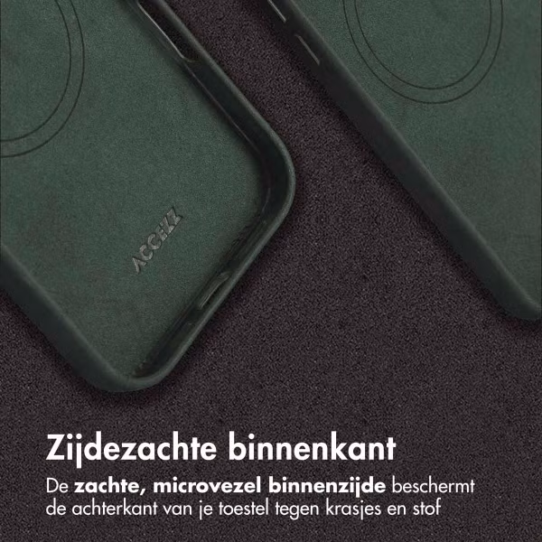 Accezz Vintage Leather Magsafe Backcover Apple iPhone 16 Pro Max - Smokey Green