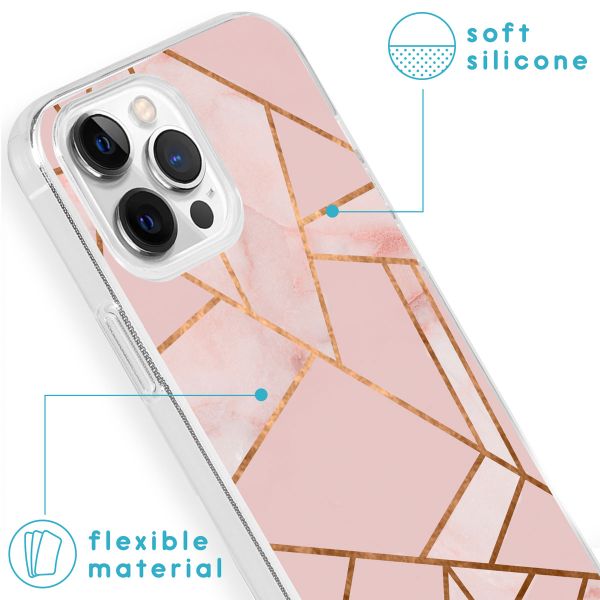 imoshion Design hoesje iPhone 13 Pro - Grafisch Koper / Roze