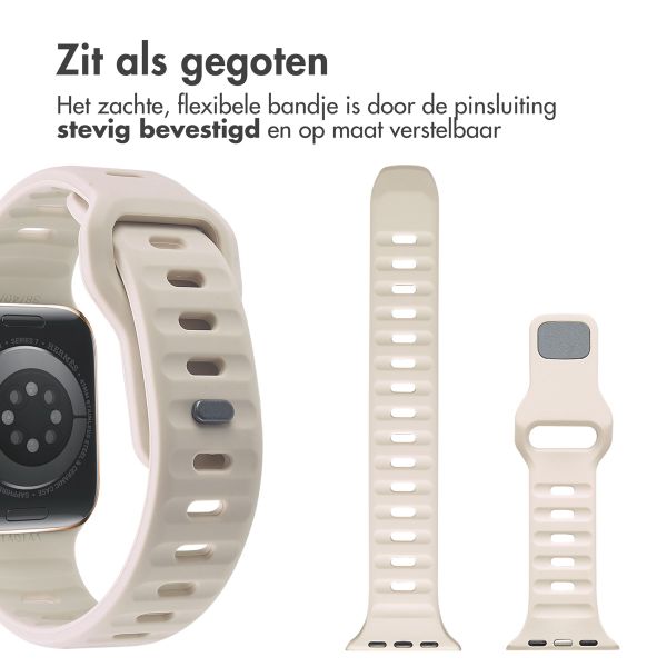 imoshion Active Sport siliconenbandje Apple Watch Series 1 t/m 9 / SE (38/40/41 mm) | Series 10 (42 mm) - Starlight