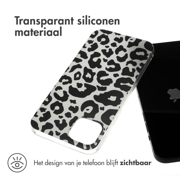 imoshion Design hoesje iPhone 15 Plus - Leopard Transparent