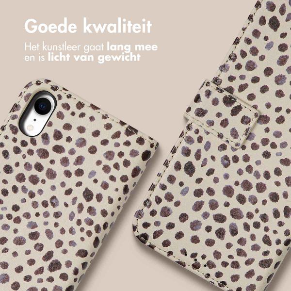 imoshion Design Bookcase iPhone Xr - Black And White Dots