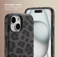 Selencia Sabi Backcover Panterprint met MagSafe Apple iPhone 15 - Midnight Black