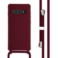 imoshion Siliconen hoesje met koord Samsung Galaxy S10 Plus - Donkerrood