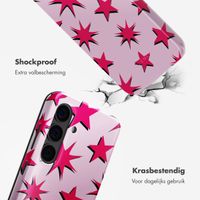 Selencia Vivid Tough Backcover Samsung Galaxy S24 - Stars Rubine Red Light Pink