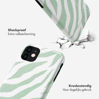 Selencia Vivid Tough Backcover iPhone 11 - Colorful Zebra Sage Green