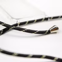 imoshion Backcover met koord Apple iPhone 12 (Pro) - Zwart & Goud