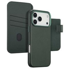 Accezz 2-in-1 Leather Bookcase with MagSafe Apple iPhone 17 Pro Max - Cedar Green