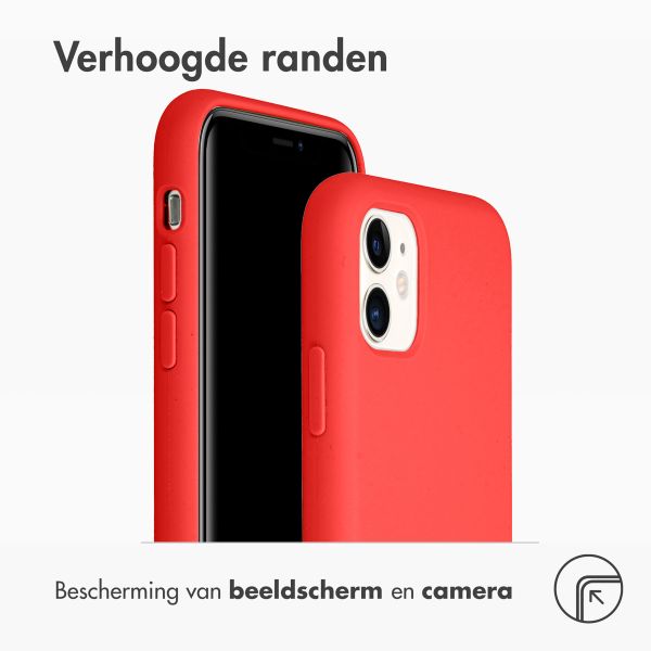 Accezz Liquid Silicone Backcover iPhone 11 - Rood