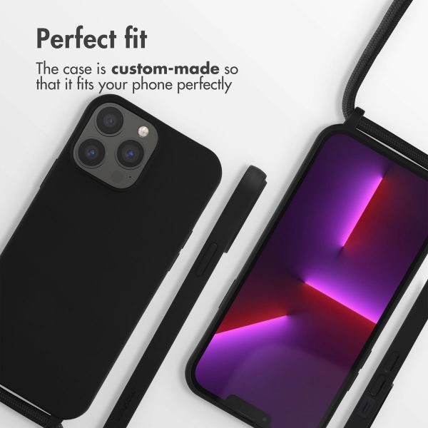 imoshion Silicone Case with Strap Apple iPhone 13 Pro Max - Black