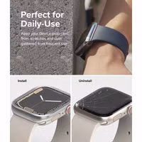 Ringke Bezel Styling Apple Watch Series 7 / 8 / 9 - 41 mm - Matte Curve Silver