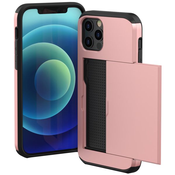 imoshion Backcover met pasjeshouder iPhone 12 (Pro) - Rosé Goud