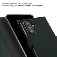 Selencia Echt Leren Bookcase Samsung Galaxy A27 (5G) - Groen