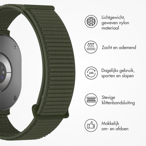 imoshion Nylon bandje Samsung Galaxy Watch 8 (40/44mm) / Classic (46mm) - Army Green